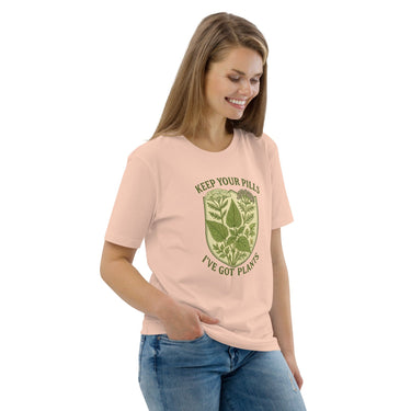 Keep Your Pills, I've Got Plants Organic Cotton Unisex T-Shirt The Grounded Mind Fraiche Peche / S - Conners Clinic